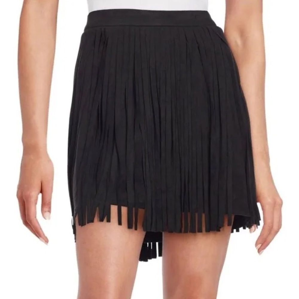 BB Dakota Suede Fringe Skirt